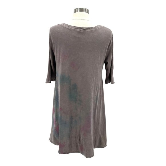 Free People Womens Medium Top Melrose Swing Tee Tie Dye Oversized Hippie - Picture 5 of 7